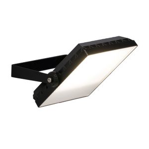 BRILLIANT schwarzer LED Wand Strahler DRYDEN | IP65 Außenwandstrahler mit schwenkbarem Kopf | 20W 1900 Lumen 4000 Kelvin | Metall/Kunststoff