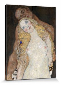 Gustav Klimt Poster Leinwandbild Auf Keilrahmen - Adam Und Eva, 1918 (80 x 60 cm)