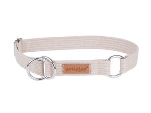 Hunde Schlupfhalsband Cotton, Beige L Amiplay