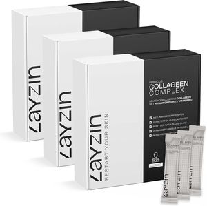 LAYZIN Verisol Collagen Complex | mit Hyaluronsäure und Vitamin C | verbessert das Hautbild | reduziert feine Linien und Fältchen | Halal | 90 Beutel