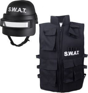 SWAT Set Weste & Helm Kinder
