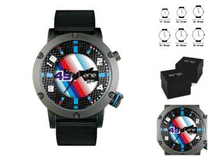 Ene Watch Modell 105 Cup, schwarz/rot/blau, 51mm, Nylon-Armband UE72623