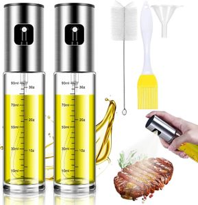 Ölsprüher zum Kochen, Öl Sprühflasche, Ölspray zum Kochen, Olivenölsprüher für Salat, Grillen, Backen in der Küche（ Zweierpack）