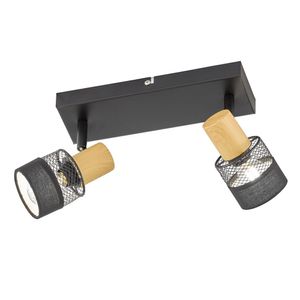 Deckenleuchte, Eisen Stahl, 2-Flammig, L 38,5 cm Deckenleuchte, Eisen Stahl, 2-Flammig, L 38,5 cm