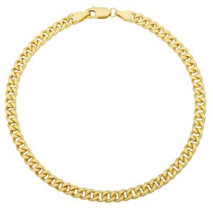 Panzerarmband Halskette 5mm 585 Gelbgold Goldkette Armkette 14Karat Damen Herren 21 cm