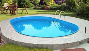 Summer Fun oceľová stena bazéna Rhodos Exclusive ovál 3,20 m x 5,25 m x 1,50 m fólia 0,6 mm modrá jednoduchý bazén oválny bazén / 320 x 525 x 150 cm oceľová stena bazéna oválny bazén