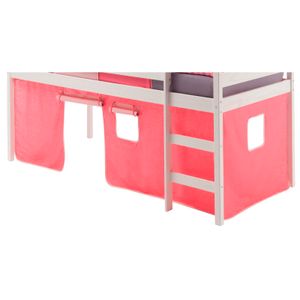 Vorhang Gardine Bettvorhang CLASSIC zu Hochbett Rutschbett Spielbett in pink/rosa
