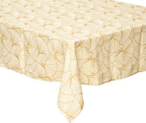 Bedruckte Tischdecke "Ginkgo" - fleckabweisend ockergelb 140x240 cm - Atmosphera créateur d'intérieur