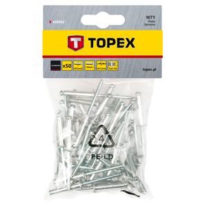 TOPEX nieten 4.0x10mm 50 stück verpackung, aluminium