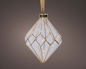 Decoris LED Gwiazda Diament ze złotem 20cm