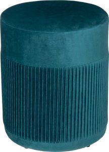 Sitzhocker "Nofy" - Samt - blaugrün H. 38 cm - Atmosphera interior designer