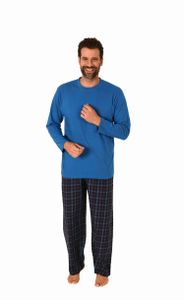 Herren Schlafanzug lang Pyjama Set mit Flanell Hose - 222 101 10 871