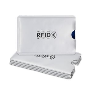 kwmobile 5x Kreditkarten Karten Schutzhülle mit RFID Blocker - Hülle Kreditkarte EC-Karte Krankenkarte Kartenschutzhülle Silber