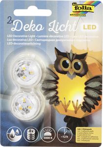 folia LED-Deko-Licht inkl. Batterien wasserdicht warmweiß 2 Stück