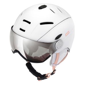 meteor HOLO Skihelm Snowboardhelm Snowboard Helm Ski Helmet mit Visier weiß
