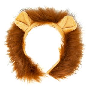 Oblique Unique Haarreifen Löwe mit Ohren und Mähne Löwen Haarreif mit Haaren Fasching Karneval Party Löwen Kostüm