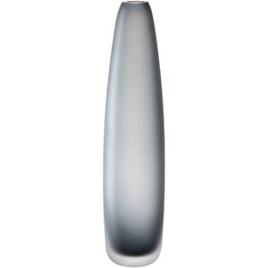 LEONARDO Bellagio Bodenvase - Hohe und schlanke Vase aus hochwertigem Glas - Handarbeit - Höhe 46 cm, Durchmesser 10 cm - Anthrazit, 036453
