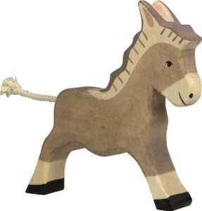 Holztiger 80047 Esel, laufend, grau