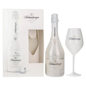 Schlumberger WHITE ICE Austrian Sparkling Secco 11,5% Vol. 0,75l in Geschenkbox mit Ritzenhof Glas