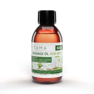 Kitama Aroma Massageöl Dok Mok Wasserjasmin 250ml I Pflegendes Körperöl für Massagen I Aroma-Öl für Massage, Thai-Massage & Spa