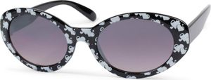 styleBREAKER Mädchen Sonnenbrille mit ovalen Gläsern und Herzchen Muster, Kunststoff Rahmen und Polycarbonat Flachgläsern, Kinder 09020088