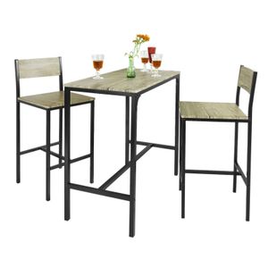 SoBuy Bartisch Set, Stehtisch, Bistrotisch, Gartenmöbel Set, Terrassenmöbel, Balkonmöbel, Bistromöbel OGT03