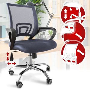 Bürostuhl ergonomisch Chefsessel Computerstuhl Drehstuhl Schreibtischstuhl Farbwahl Farbe: Grau