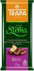 Milchschokoladencrunch mit Stevia 75 g Trapa