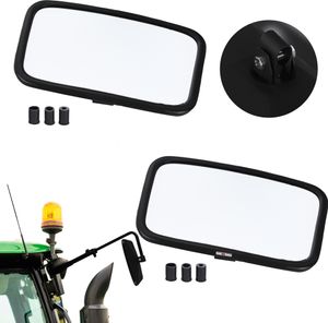 KOTARBAU® Traktor zrkadlo univerzálne 25 x 16,5 cm PVC 2 kusy spätné zrkadlo traktor nákladné zrkadlo spätné zrkadlo s držiakom zrkadlo poľnohospodárstvo