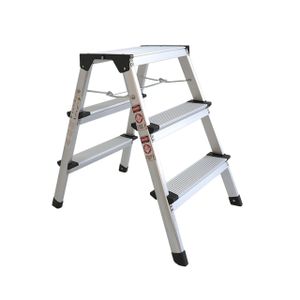 Klappbare Leiter, Trittleiter aus Aluminium, Treppenleiter bis 150kg belastbar 3 Stufen