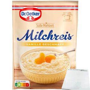 Dr. Oetker Süße Mahlzeit Milchreis Vanille (1x125g Packung) + usy Block