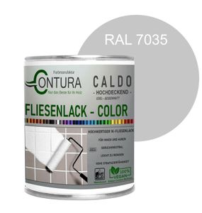 Fliesenlack 750ml. Fliesenfarbe 20 Farben Lack Fliesen Wand Boden Bad Küche - RAL 7035 Lichtgrau