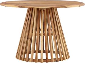 FURNLUX Esstisch Für Den Aussenbereich Lumpur Akazie 120cm / Hauptfarbe: Braun / Abmessungen: 120 x 120 x 75 cm