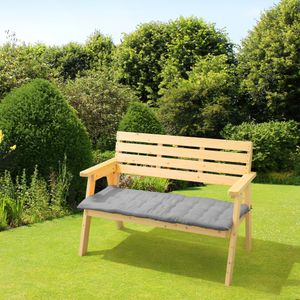 JEMIDI Bankauflage Sitzkissen für Bank - 120x40cm - Auflage Kissen Palettenkissen - Polsterauflage für Gartenbank Hollywoodschaukel - Grau