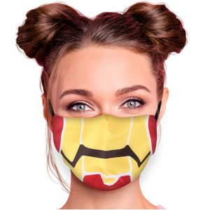 Alltagsmaske Stoffmaske Motiv Mund- Nasenschutz einstellbare Ohrbügel Waschbar Herren Damen verschiedene Designs, Modell wählen:Superhelden-Maske
