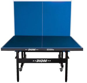 Dione Tischtennistisch S500o - 6mm top - Outdoor Klapp - Rollbar Tischtennisplatte für draußen - Wetterfeste TT-Tisch 60kg - 10 Minuten Installation