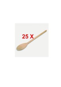 25 Stück = Kochlöffel, ovale Form aus Holz 30 cm