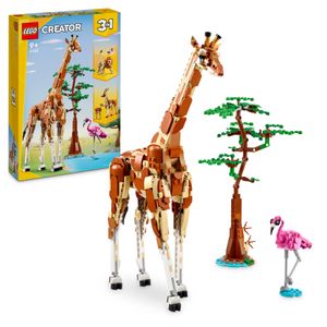 LEGO Creator 3in1 Tiersafari, Kreativ-Set mit Tierfiguren, Spielzeug-Giraffe, Gazellen und Löwe, Spielzeug-Tiere für Mädchen und Jungen, Natur-Geschenk für Kinder ab 9 Jahren 31150