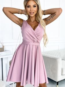 Numoco Dámské mini šaty Maya špinavě růžová L
