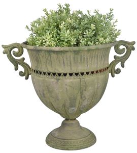 Esschert Design Aged Metal Grün Vase rund L; AM68