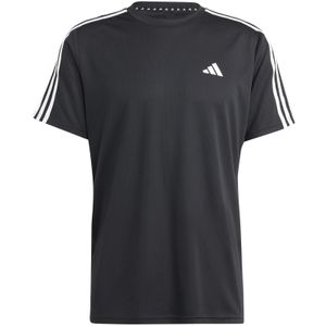 adidas Train Essentials 3-Streifen Trainingsshirt Herren 000 - black/white 3XL