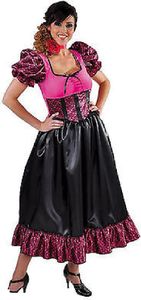 M215111-4-L pink-schwarz Damen Saloongirl Cowgirl Gr.L