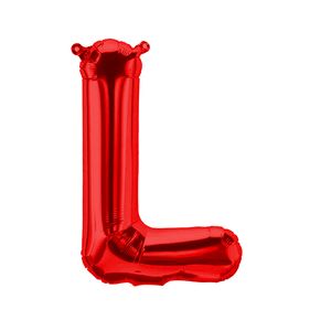 Folienballon Buchstabe L, rot, ca. 80 cm, für Luftbefüllung
