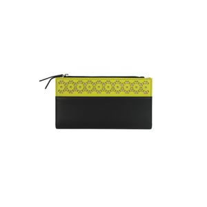Eastern Counties Leather - dámská kontrastní peněženka "Karlie" EL354 (jedna velikost) (černá/neonově žlutá)
