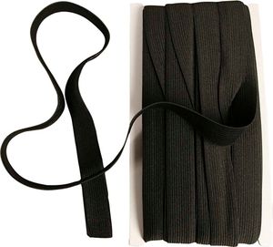 Elastiek Dikte 20mm Zwart, 25m