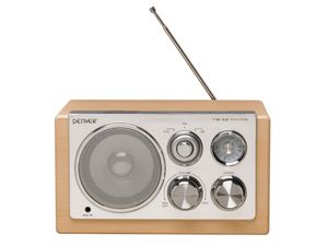 Denver Denver FM rádio Retro - Prevádzka na batérie alebo zo siete - Kuchynské rádio - Prenosné rádio - AM, FM - TR61 - Drevo