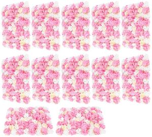 12X Künstliche Blumenwand Kunstblumen Wandpaneele Seidenblume Rosenwand DIY Deko Hintergrund für Hochzeitsdeko Garten Dekor, 60 x 40 cm