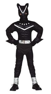Schwarzer Panther Kostüm für Jungen, Größe:140/146