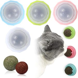 4 Stück katzenminze ball, Catnip Ball, katzenminze ball wand, 360° Rotierend, katzenminze spielzeug, Katzenspielzeuge