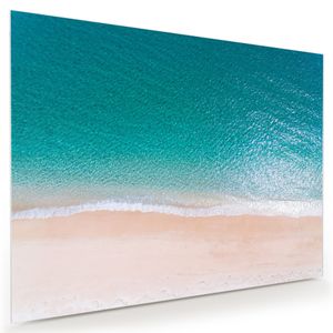 Glasbild Wandbild Sandstrand 80x60cm in XXL für Wohnzimmer, Schlafzimmer, Badezimmer, Flur